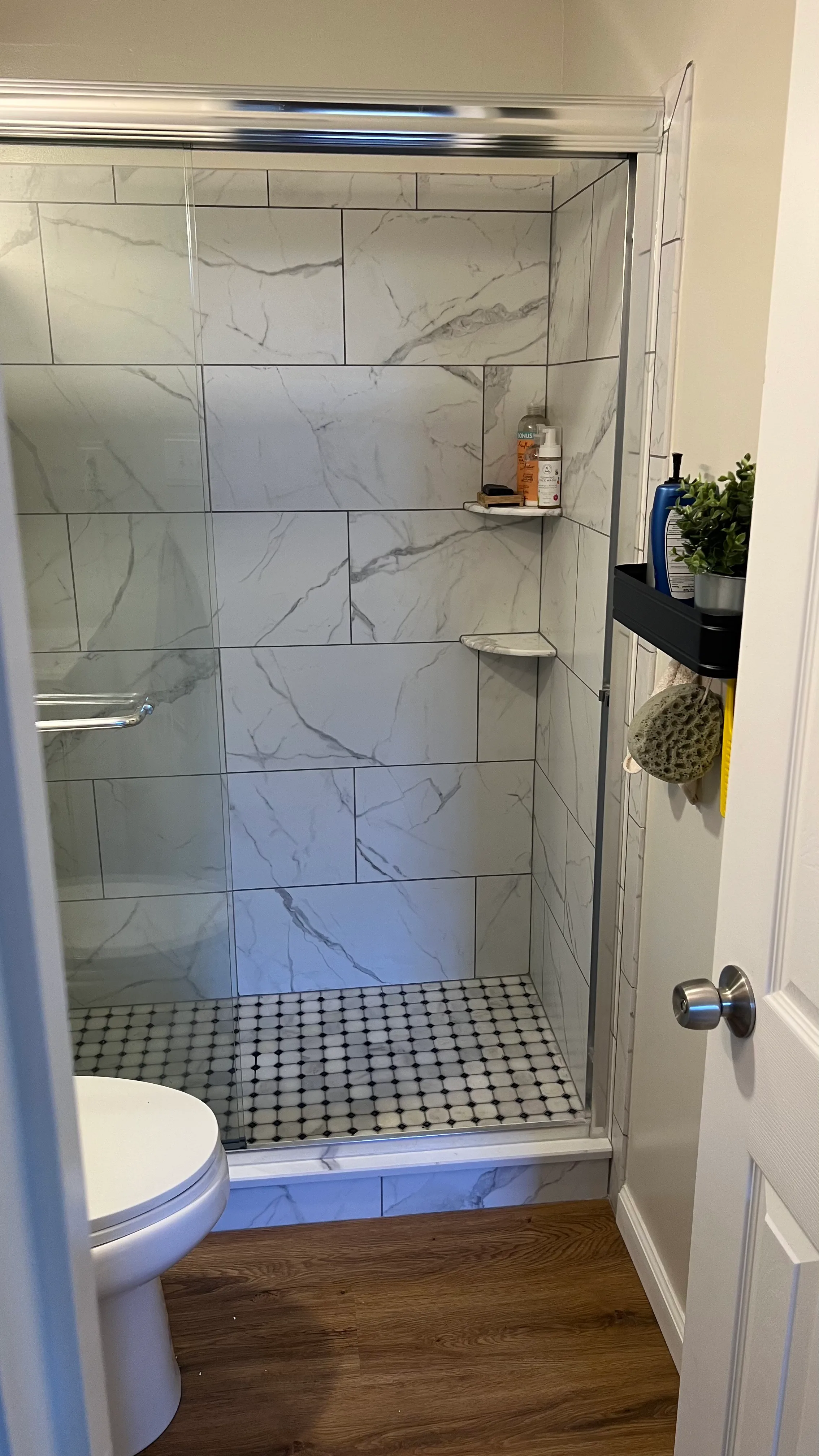 Completed bathroom remodeling project