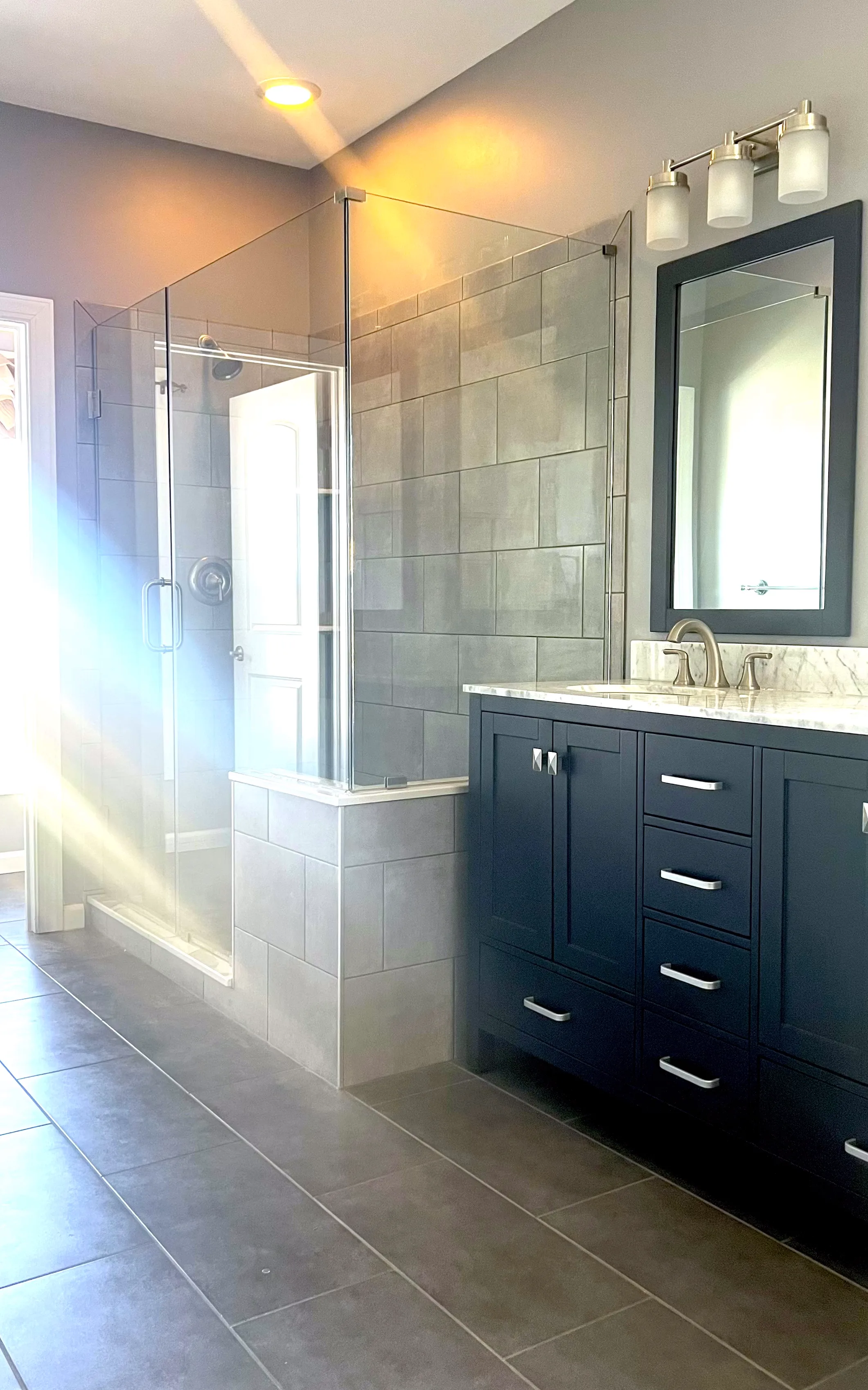 Bathroom remodeling work in progress by Delta Remodelers
