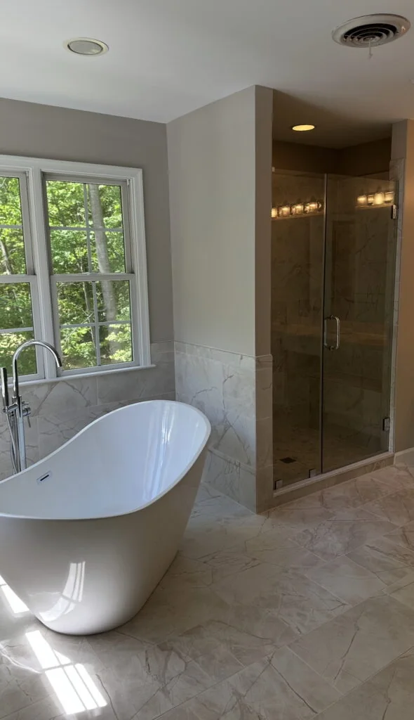Bathroom remodeling project by Delta Remodelers