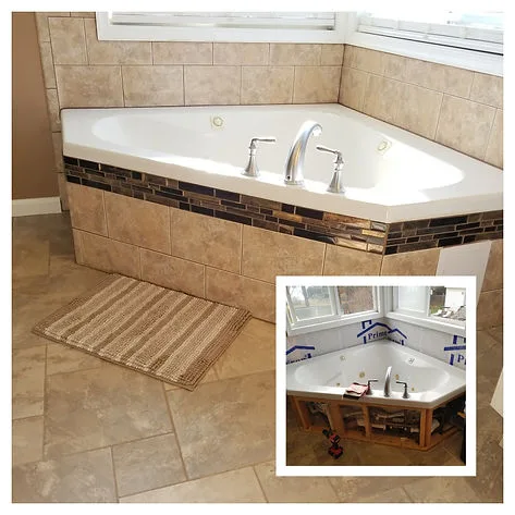 Bathroom before and after remodeling