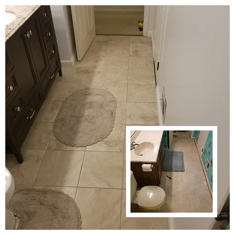 Bathroom before and after remodeling
