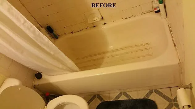 Bathroom before and after remodeling