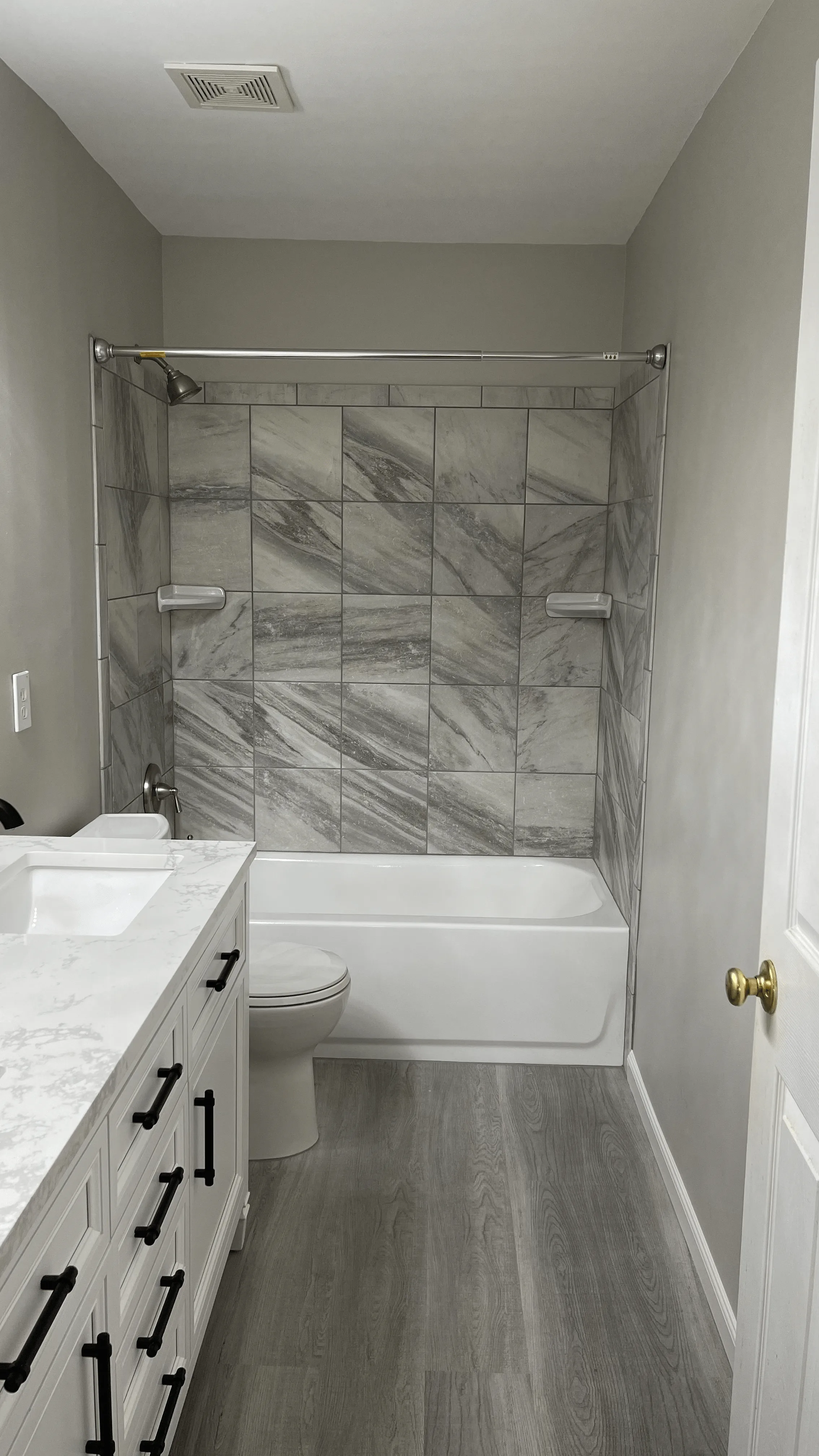 Bathroom remodeling project by Delta Remodelers